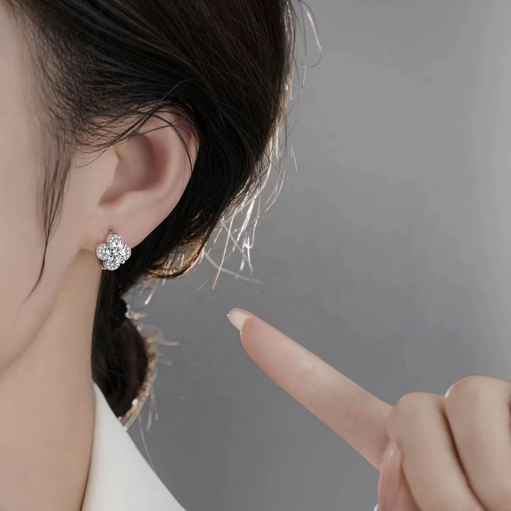 Moissanite Firestøvle Øreringe | Hvidguld 16k