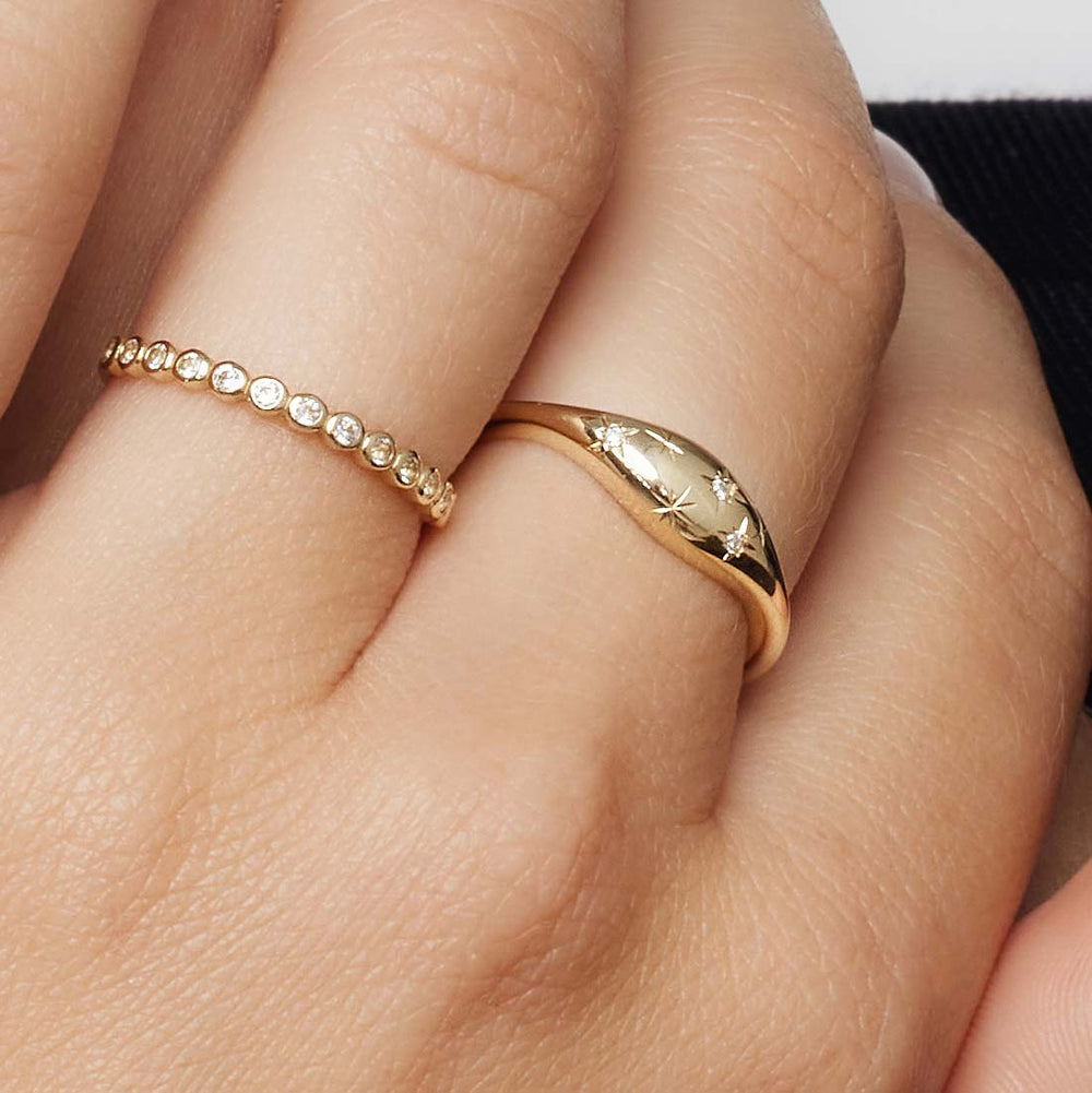 Diamantkuppelring | Guld 14K