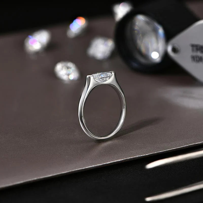 Hailey Playa tynd ring | Hvidguld 18k