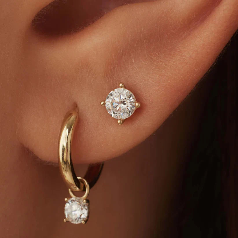 Larmes de Lune Sten Øreringe | 14k Guld